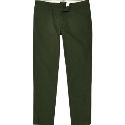 Forest green slim fit trousers